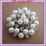 High-Grade Pearl Flower Brooch Rhinestone Jewelry Pin