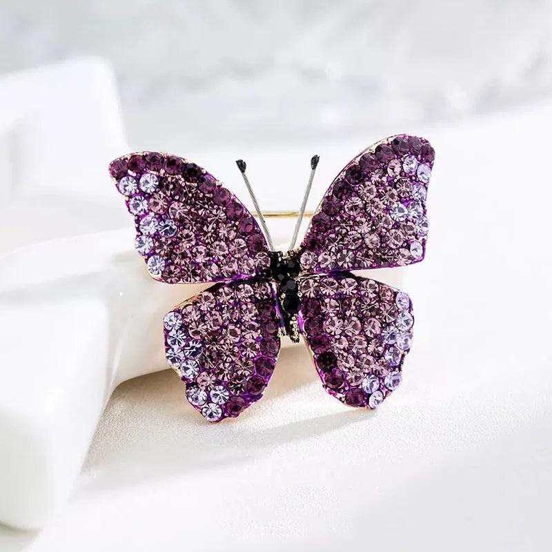 Purple Butterfly Brooch Acrylic Insect Brooch for Women Jewelry