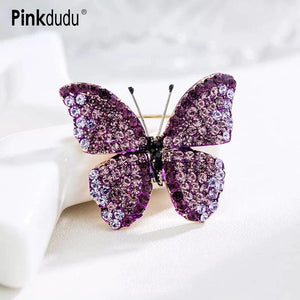 Purple Butterfly Brooch Acrylic Insect Brooch for Women Jewelry