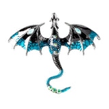 Enamel Dragon Brooches Rhinestone Flying Animal Party Pins