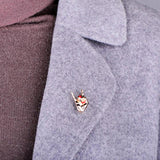 Hand Shape Red Enamel Pin Brooch for Women Men Children