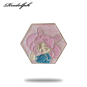 Sweet Round Girl Enamel Pin