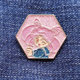 Sweet Round Girl Enamel Pin