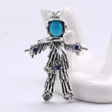 Vintage Scarecrow Brooch for Woman Man Suit Accessory