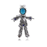 Vintage Scarecrow Brooch for Woman Man Suit Accessory