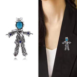 Vintage Scarecrow Brooch for Woman Man Suit Accessory