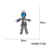 Vintage Scarecrow Brooch for Woman Man Suit Accessory