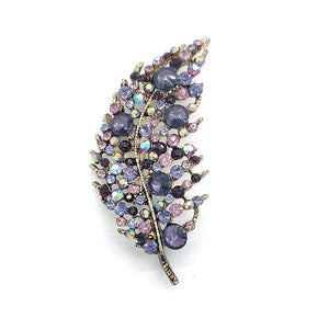 Micro-inlaid Japanese & Plant Leaf Shape Brooch Clothing Accessories Gift