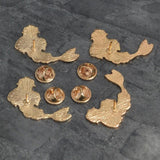 4pcs Koi Pin Set Black/White/Pink Lapel Pins Brooches Badges Accessories