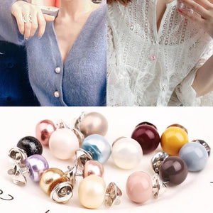 10Pcs/Bag Dream Pearl Brooch Set Colourful Lapel Pin Sweater Accessories