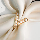 Letter Brooch Pin Silk Scarf Buckle Brooches For Woman