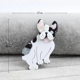 FishSheep Bulldog Acrylic Brooch, Cartoon Dog Animal Pins
