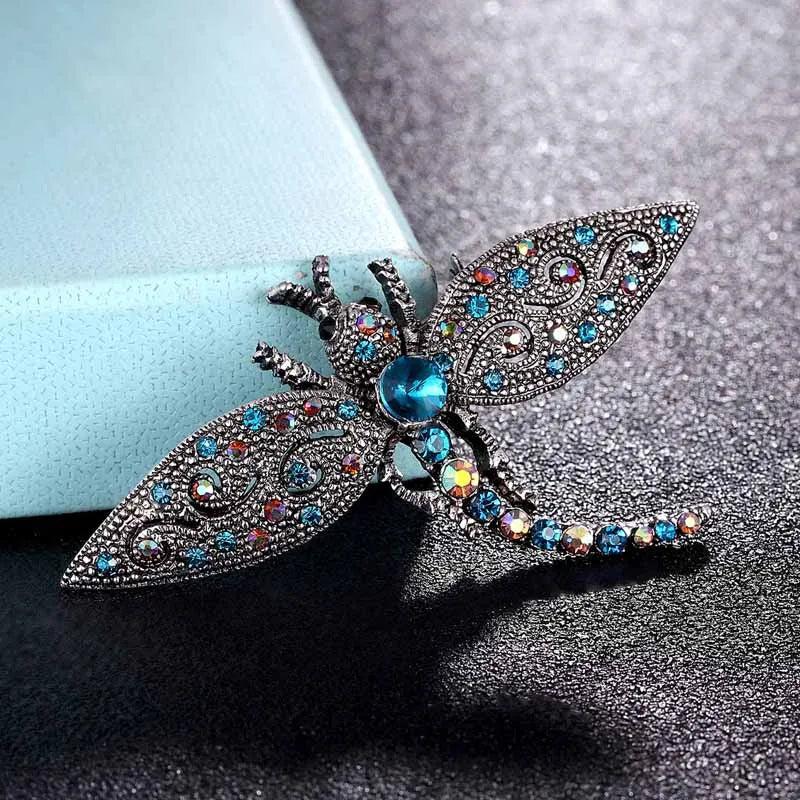 Vintage Dragonfly Brooch Jewelry Pin Women's Hat Accessory