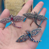 Vintage Dragonfly Brooch Jewelry Pin Women's Hat Accessory