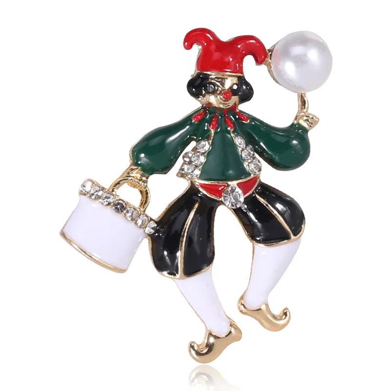 Clown Brooch Vintage Christmas Accessories