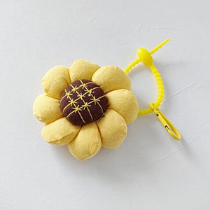 Woman Keychain Sun Flower Cell Phone Pendant Car Key Chain Gift