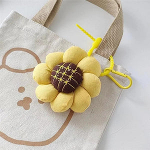 Woman Keychain Sun Flower Cell Phone Pendant Car Key Chain Gift