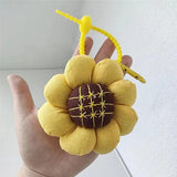 Woman Keychain Sun Flower Cell Phone Pendant Car Key Chain Gift