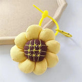 Woman Keychain Sun Flower Cell Phone Pendant Car Key Chain Gift