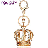 Crown Enamel Crystal Metal Bag Pendant Key Holder Keyring Keychain