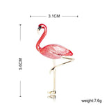 Flamingo Birds Brooches Gold-color Alloy Broches Lapel Pins
