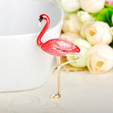 Flamingo Birds Brooches Gold-color Alloy Broches Lapel Pins
