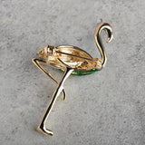 Flamingo Birds Brooches Gold-color Alloy Broches Lapel Pins