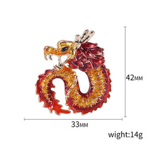 Ethnic Dragon Brooch 4 Animal Corsage Coat Suit Scarf Buckle Pins Jewelry