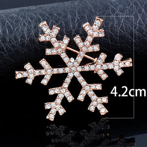 CZ Pearl Snowflake Brooch XZ120 SSP