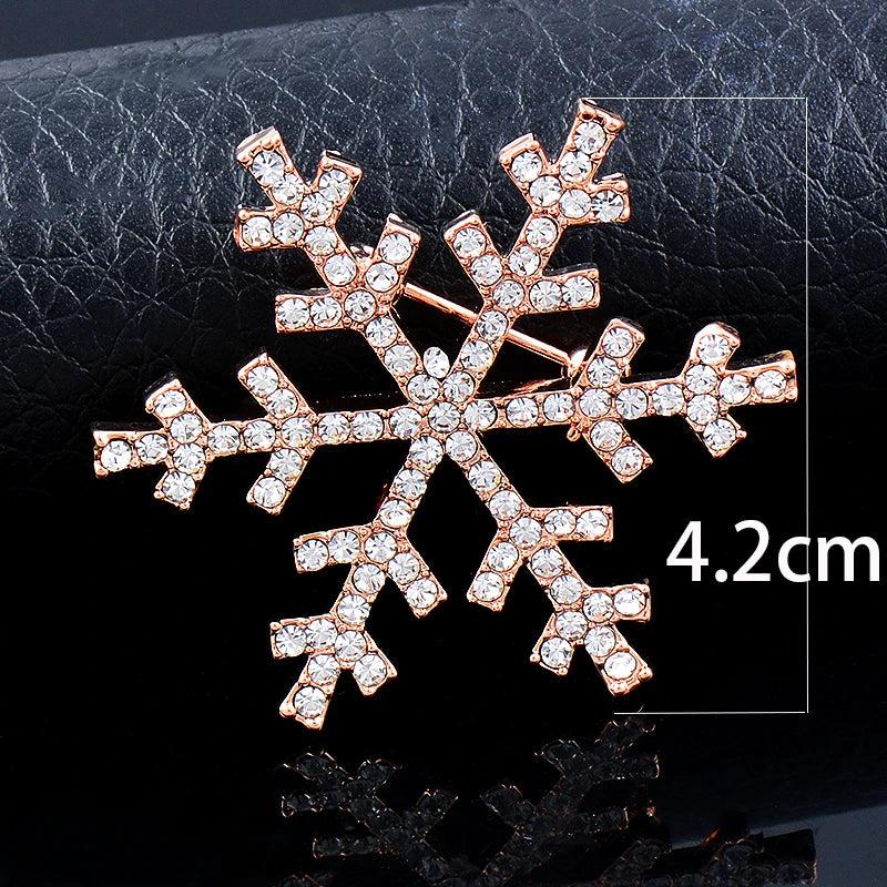 CZ Pearl Snowflake Brooch XZ120 SSP