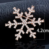 CZ Pearl Snowflake Brooch XZ120 SSP