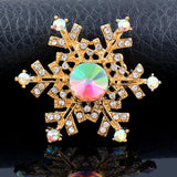CZ Pearl Snowflake Brooch XZ120 SSP