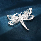 Exaggerated Rhinestone Dragonfly Brooch Vintage Beauty Pins