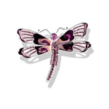 Exaggerated Rhinestone Dragonfly Brooch Vintage Beauty Pins