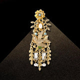 Vintage Court Tassel Pearls Brooch Pins for Women