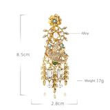 Vintage Court Tassel Pearls Brooch Pins for Women