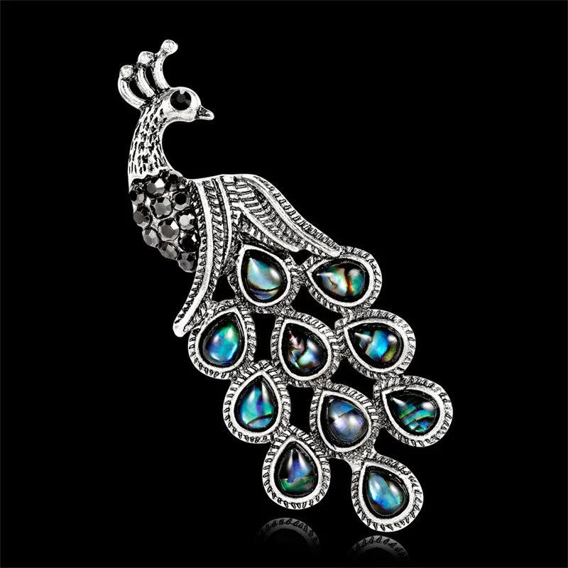 Abalone Shell Peacock Brooch All-match Temperament Corsage