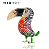 Enamel Red Bird Brooch Owl Woodpecker Corsage Pins