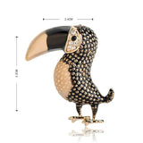 Enamel Red Bird Brooch Owl Woodpecker Corsage Pins