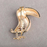 Enamel Red Bird Brooch Owl Woodpecker Corsage Pins