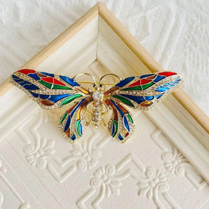 Autumn Colorful Enamel Butterfly Brooch European And American Jewelry