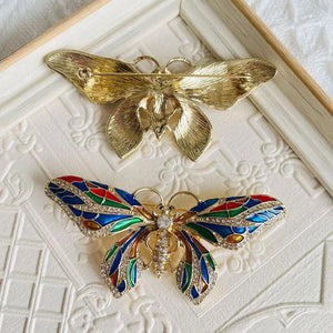 Autumn Colorful Enamel Butterfly Brooch European And American Jewelry
