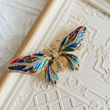 Autumn Colorful Enamel Butterfly Brooch European And American Jewelry
