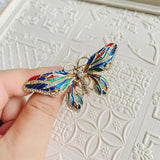 Autumn Colorful Enamel Butterfly Brooch European And American Jewelry