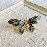 Autumn Colorful Enamel Butterfly Brooch European And American Jewelry