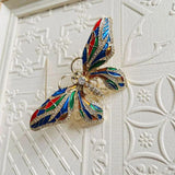 Autumn Colorful Enamel Butterfly Brooch European And American Jewelry