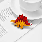 Dinosaur Shape Woman Brooch Acrylic Female Pins Casual Jewelry