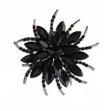 Large Crystal Flowers Brooch for Women Corsage Wedding Broach Bouquet Pins