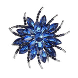 Large Crystal Flowers Brooch for Women Corsage Wedding Broach Bouquet Pins