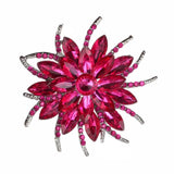 Large Crystal Flowers Brooch for Women Corsage Wedding Broach Bouquet Pins
